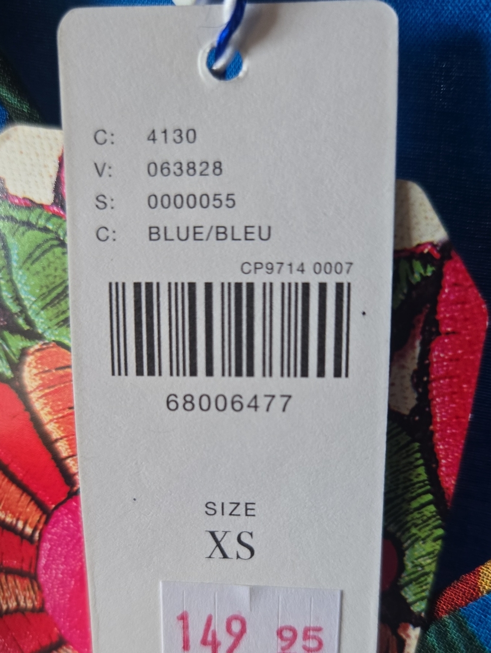 New, ANTROPOLOGUE, Farm RIO. XS. Bohemian Floral Maxi Dress - Blue & Orange - Picture 9 of 9